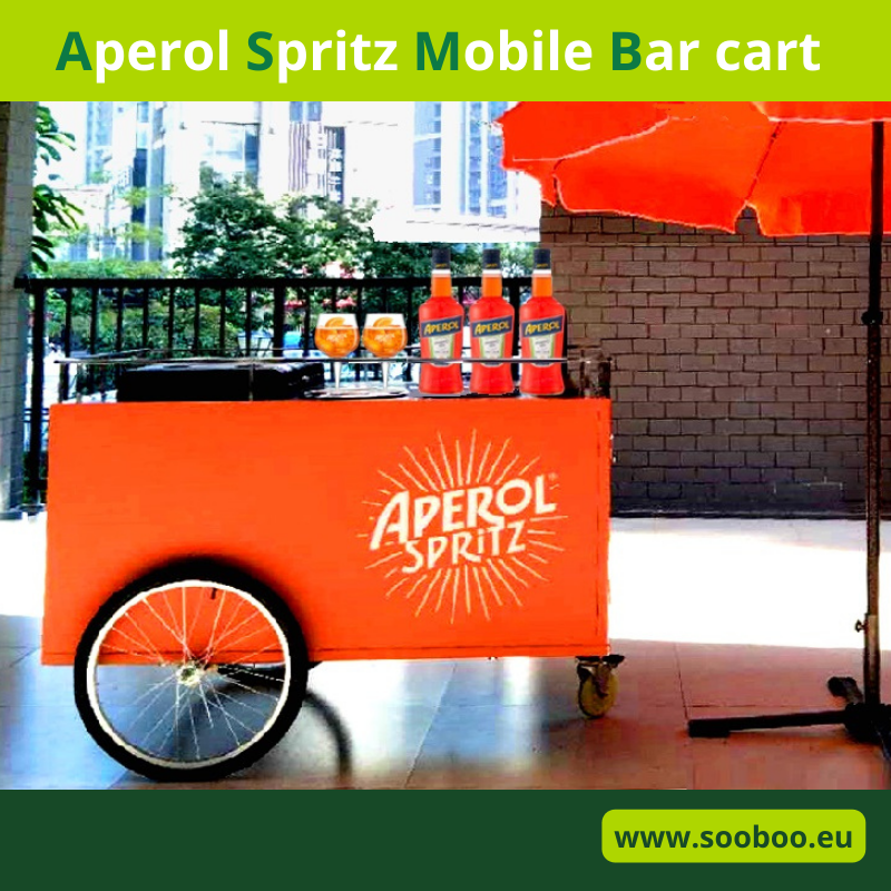 , Aperol Spritz Mobile Bar Cart