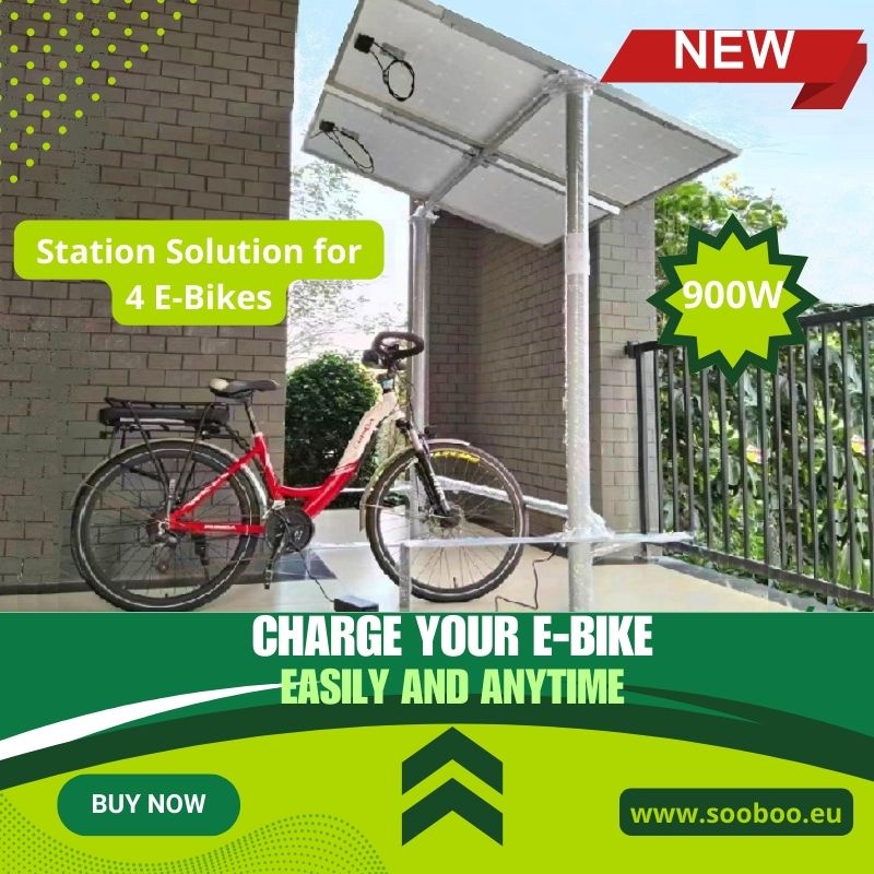 , Solar Charging Station for 4 E-Bikes