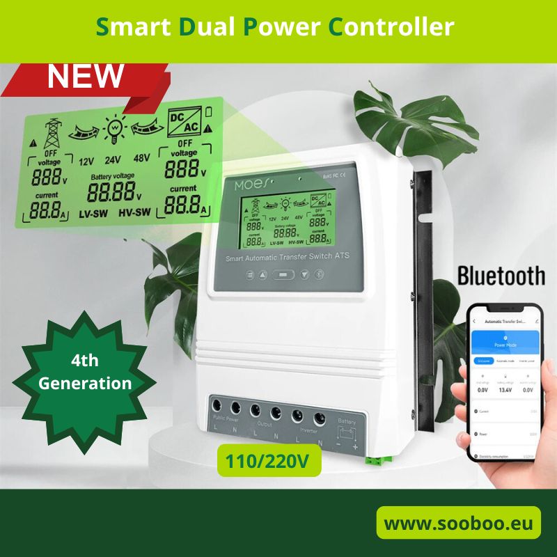 , Smart Dual Power Controller 80A 16KW Automatic Transfer Switch for Off Grid Solar Wind System